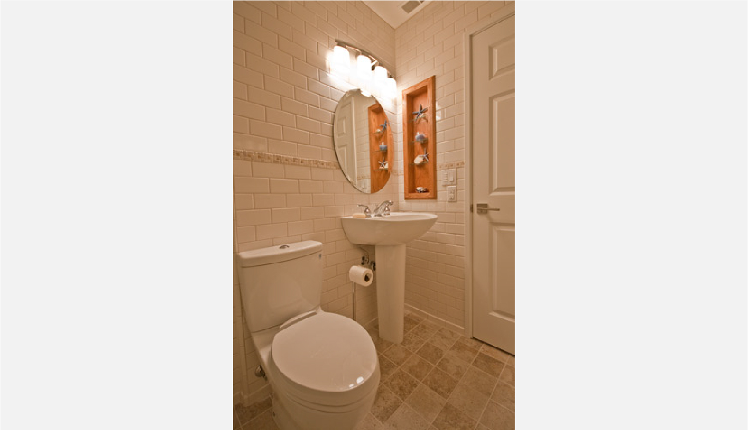 Full wall subway tile