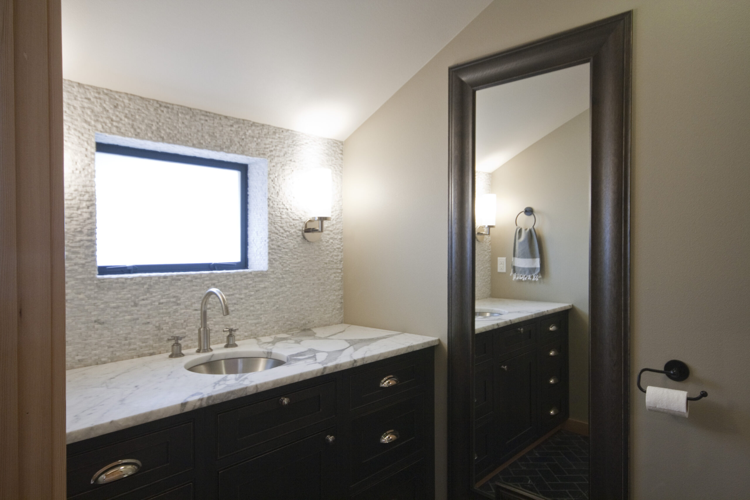 Mosaic marble window wrap