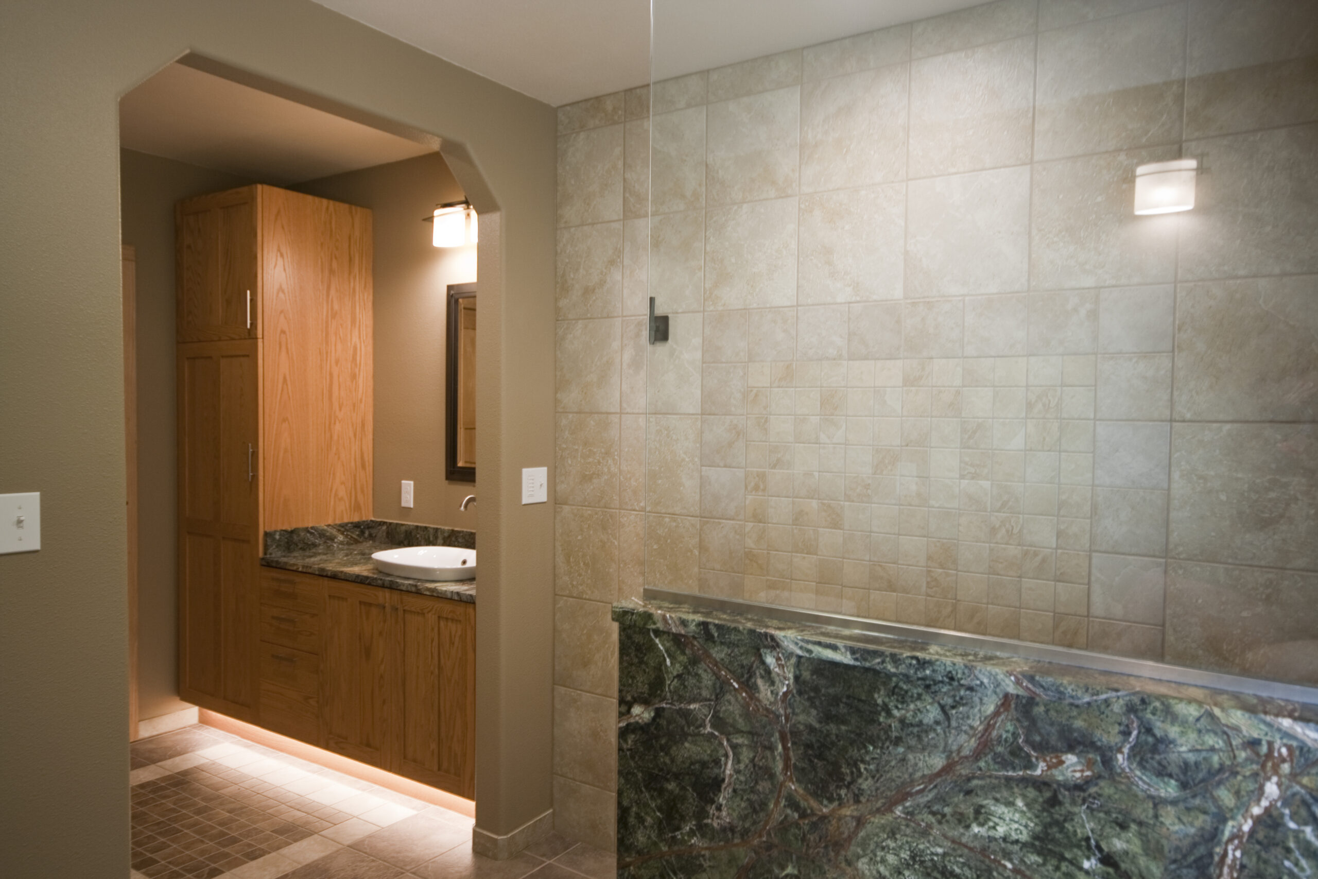 Shower tile inlay