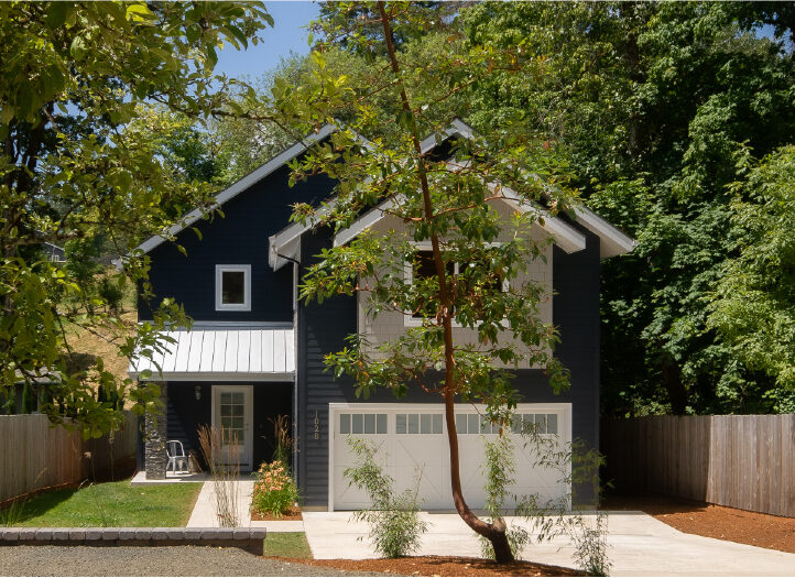 Dark blue modern farmhouse