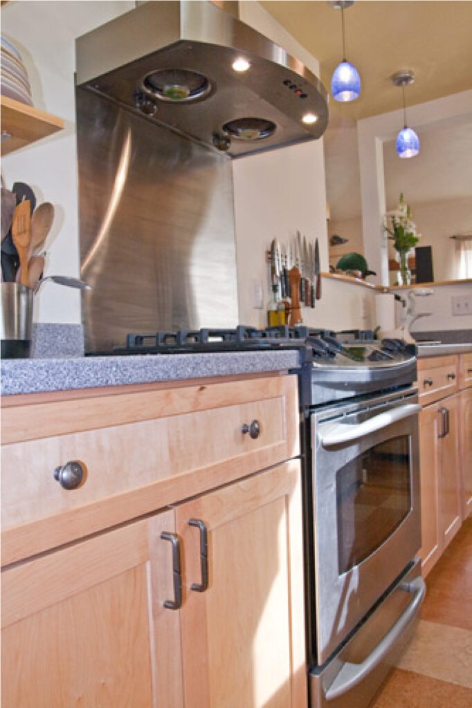 stainless steel range backsplash