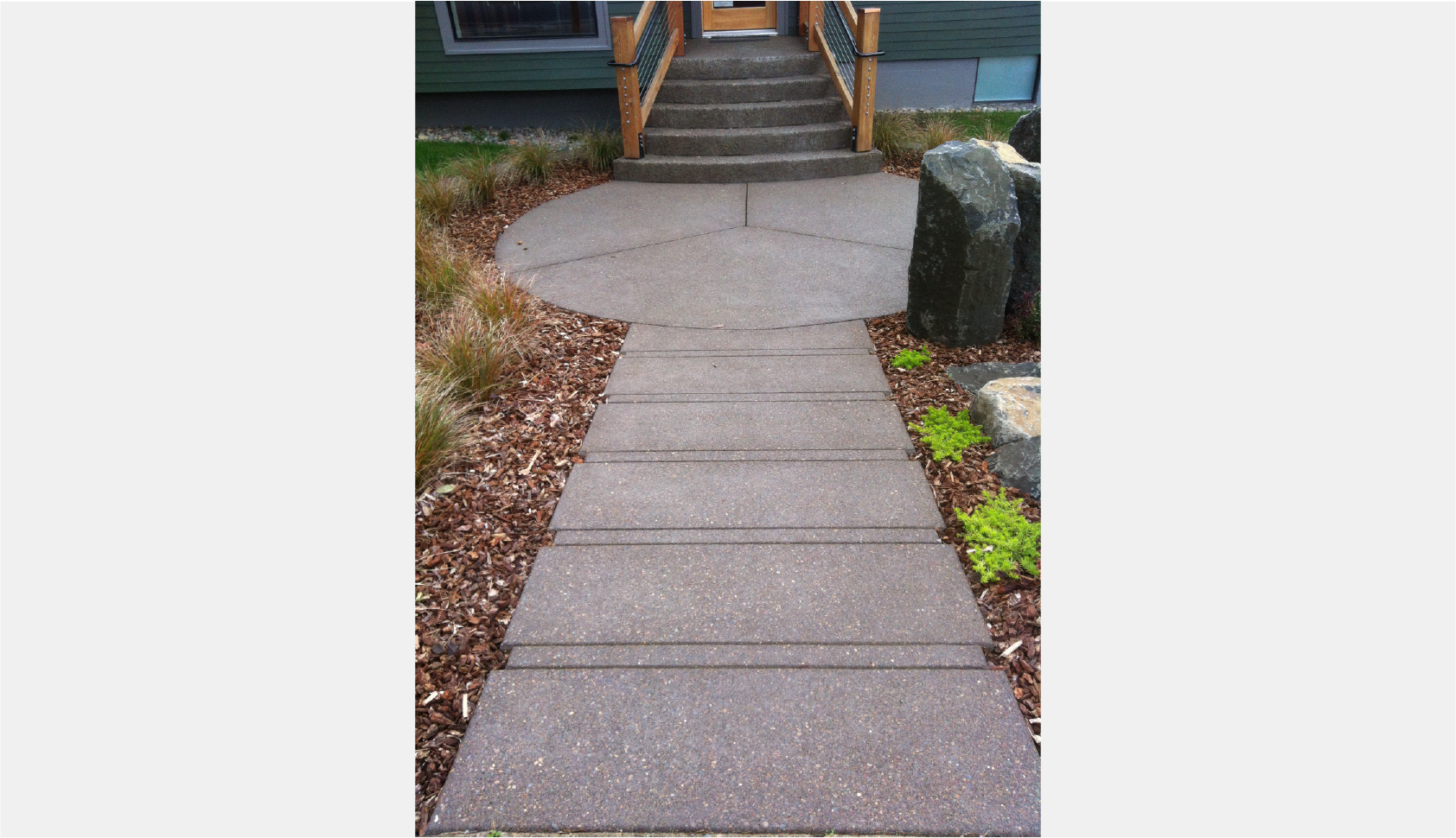 Exposed aggregate entry walk