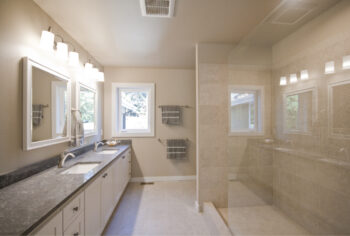Bathroom Builder: Double vanity XL shower