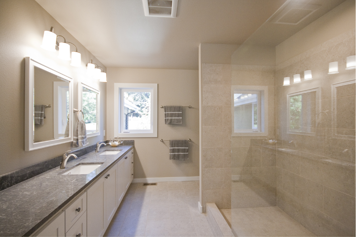Double vanity XL shower