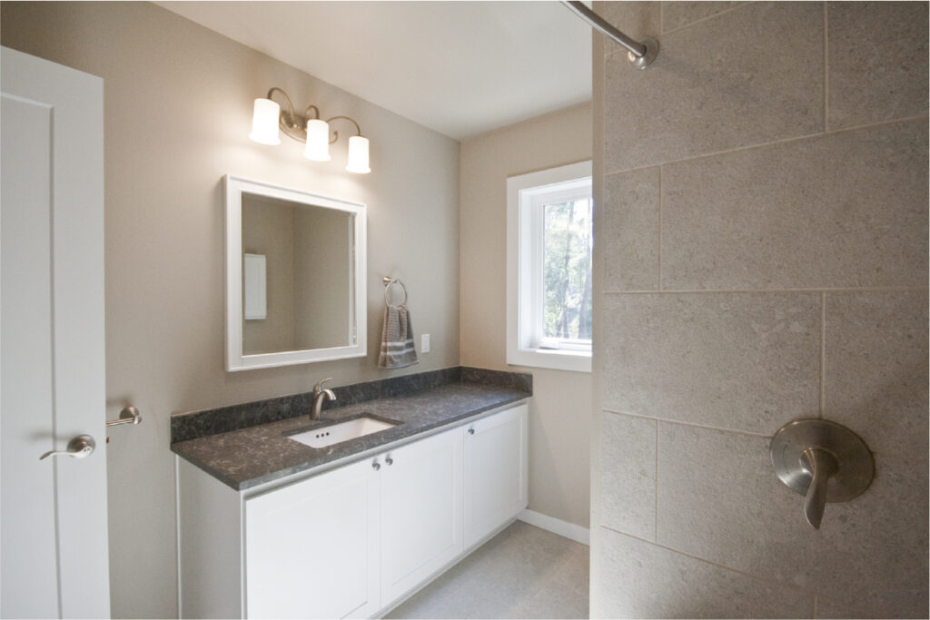 Simple white vanity