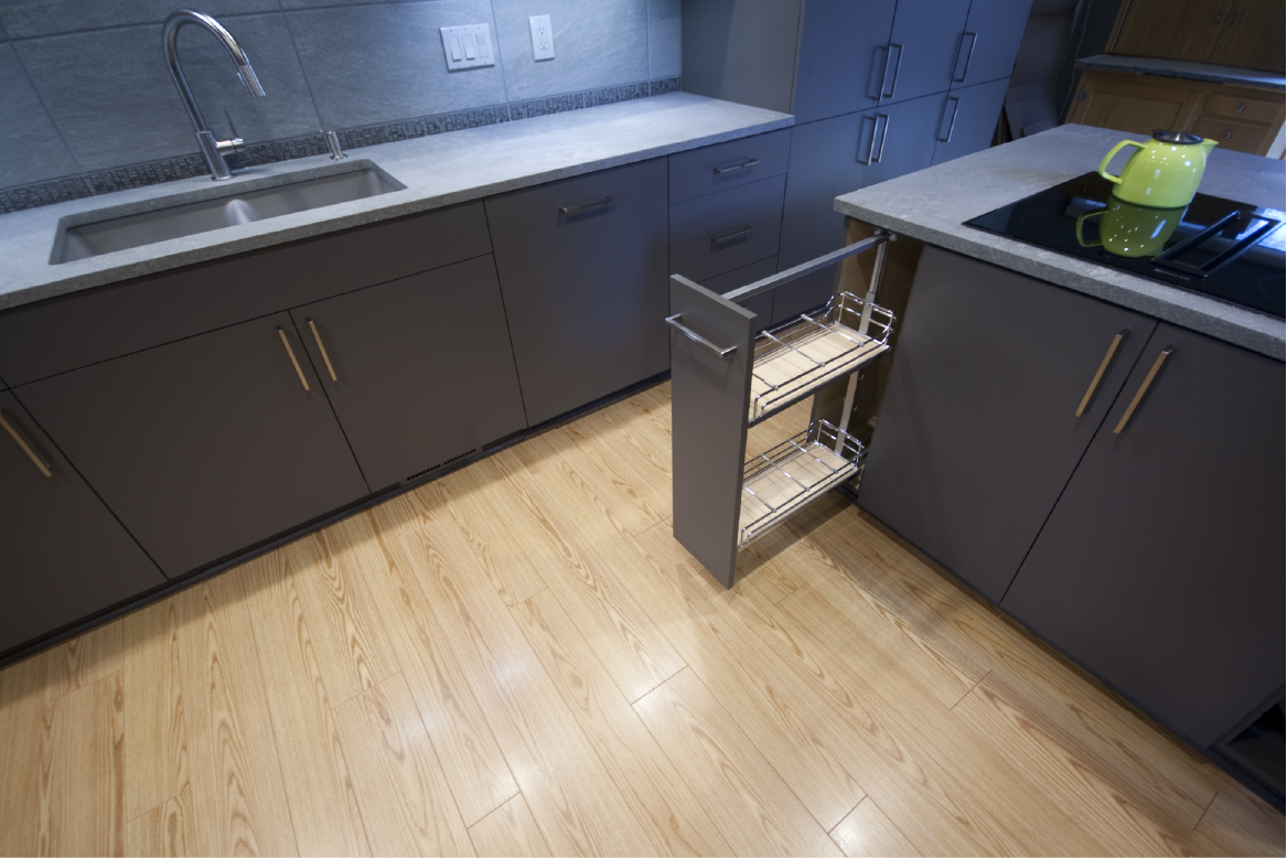 Under cabinet recessed lighting in kitchen