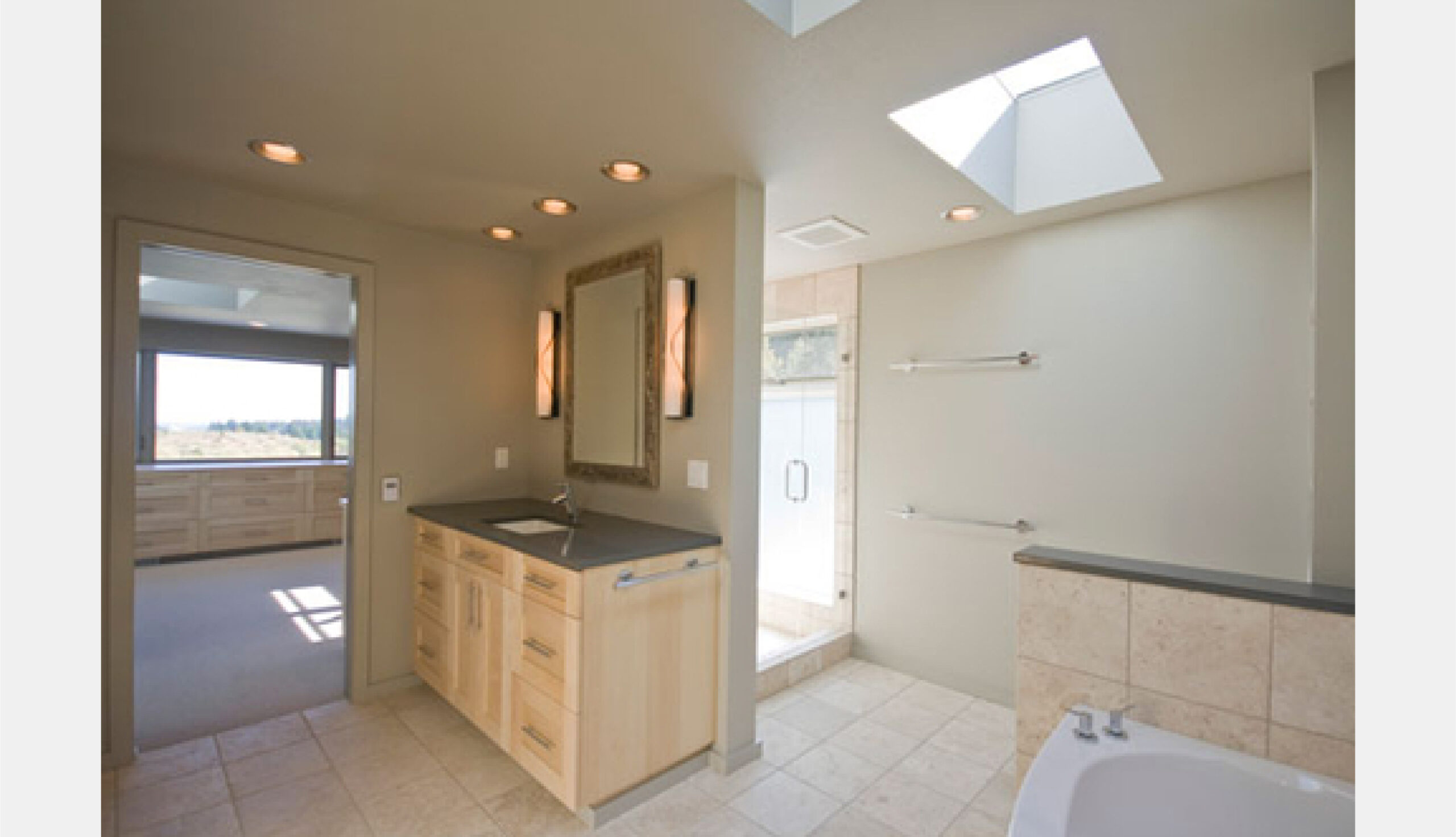 Master bedroom and bathroom