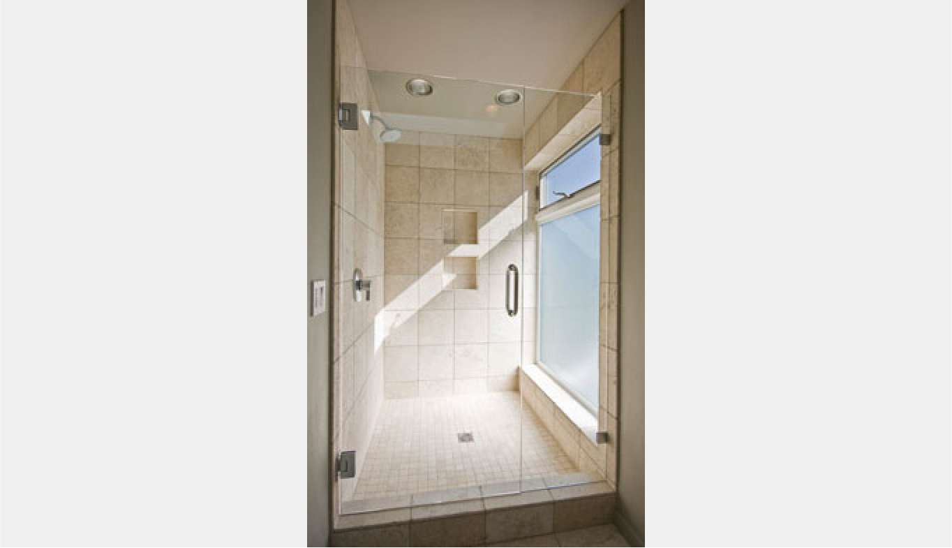Big window in shower