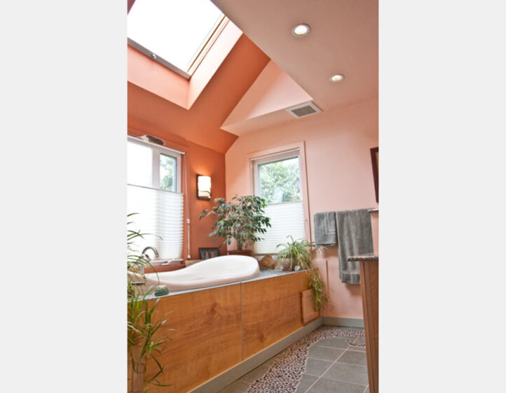 bathroom inspired by the red rock canyons of Utah