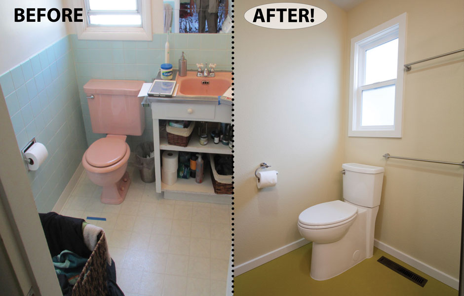 Full custom bath remodel including re-locating sink.