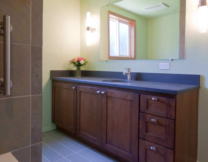 Mid-century modern tiled bathroom re-do.