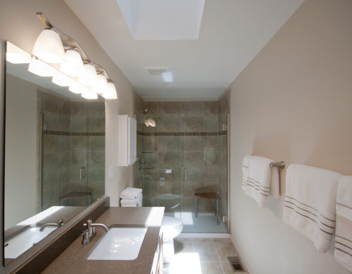 Full bathroom design-build construction
