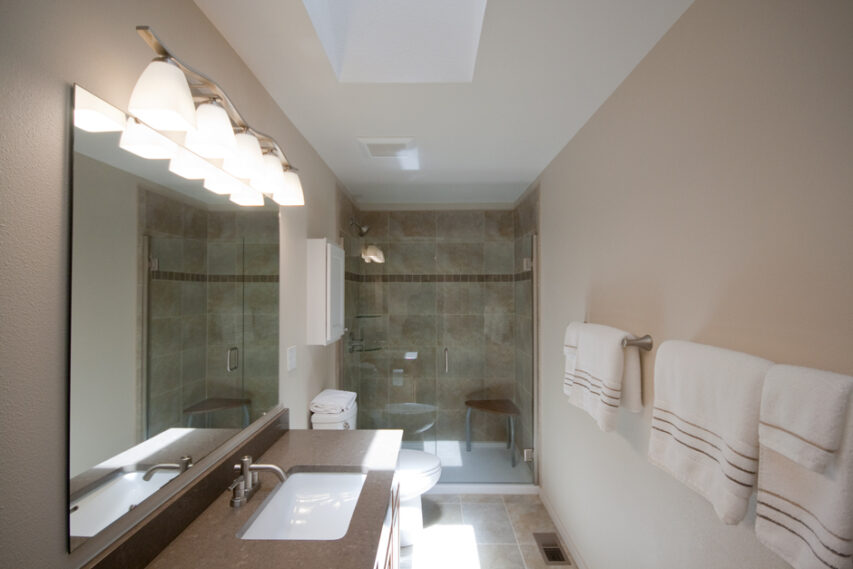 Full bathroom design-build construction