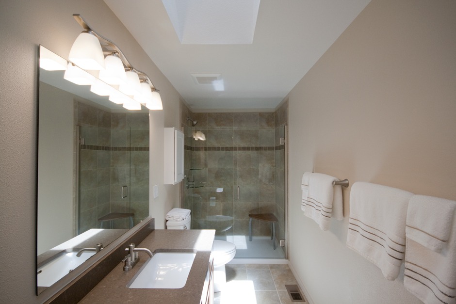 Full bathroom design-build construction