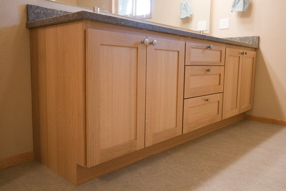 beautiful quartersawn white oak custom vanity cabinets
