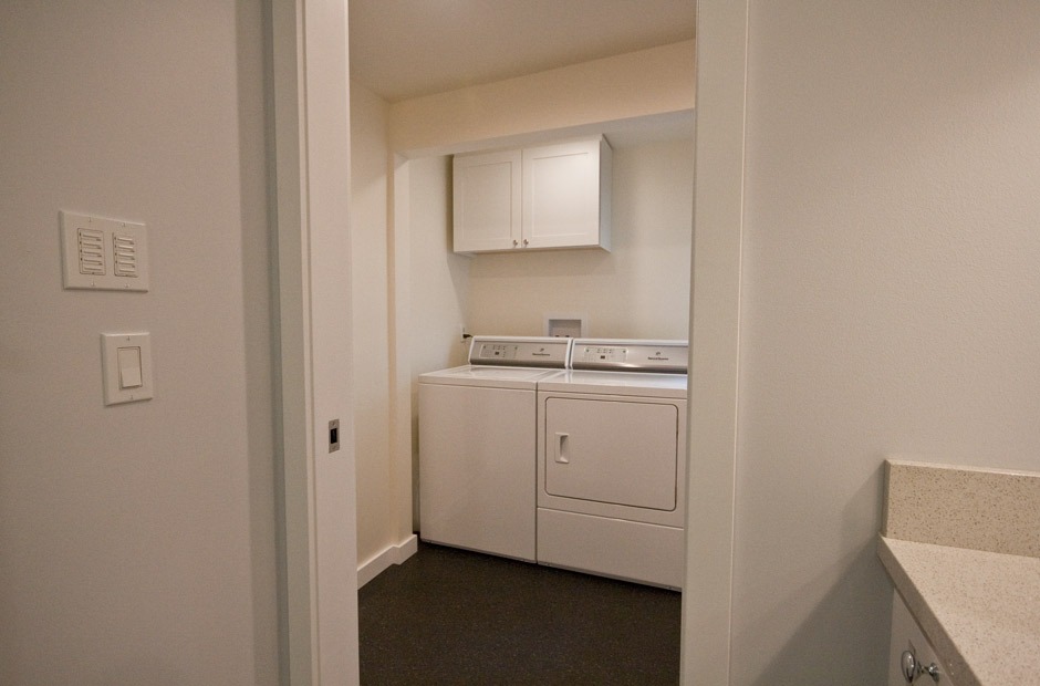 laundry room remodel adjacent to bathroom